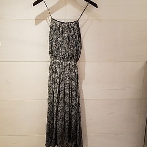 Silk, floral maxi dress